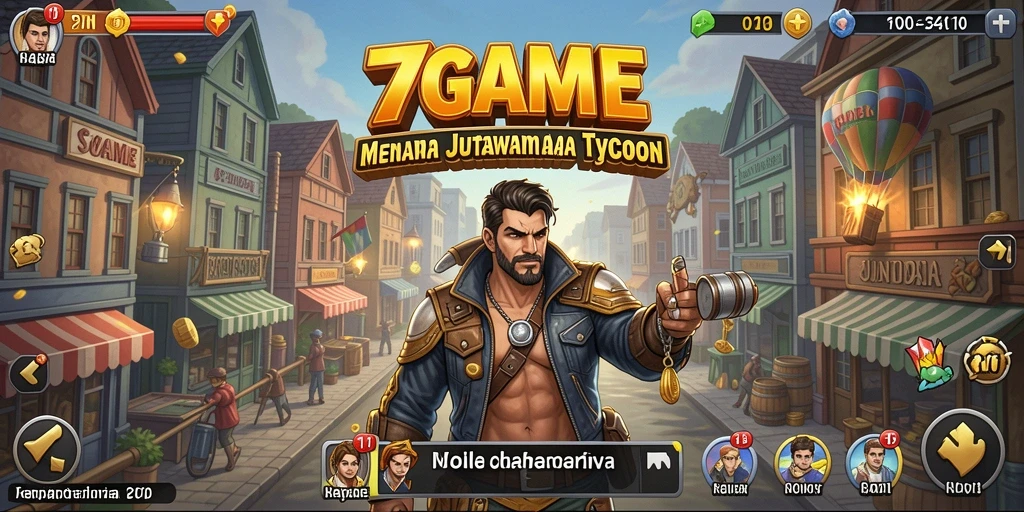 Tampilan menarik dari gameplay <strong>7GAME</strong> menunjukkan simulasi bisnis yang seru.