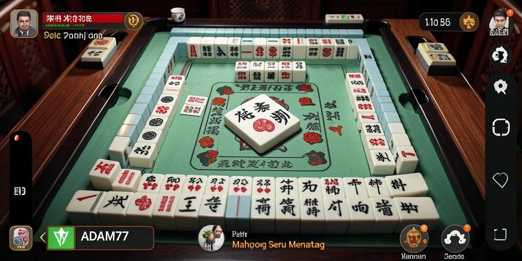 Tampilan grafis dari gameplay Mahjong ADAM77 yang menarik.