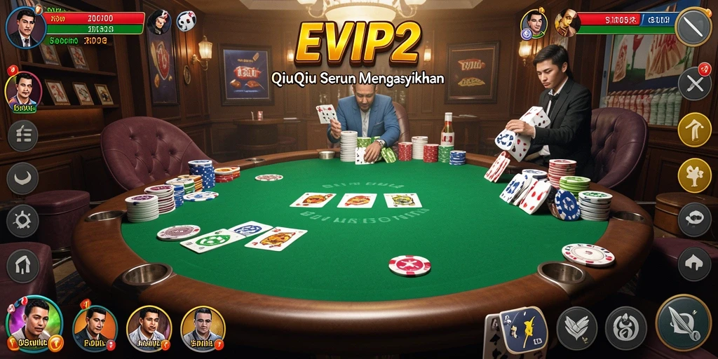 Tampilan gameplay QiuQiu yang menarik dan seru di EVIP2.
