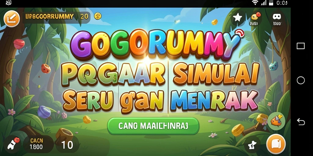 Screenshot gameplay GOGORUMMY menampilkan momen menarik dalam simulasi.