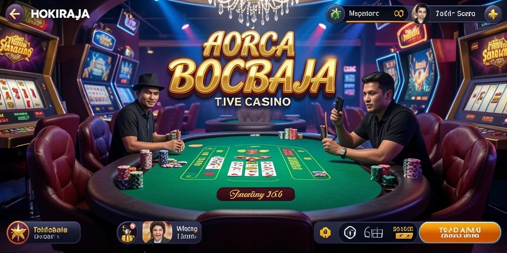 Tampilan gameplay HOKIRAJA yang menangkap suasana Live Casino.