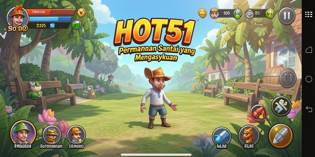 Tampilan gameplay HOT51 yang mengasyikkan dan penuh warna.