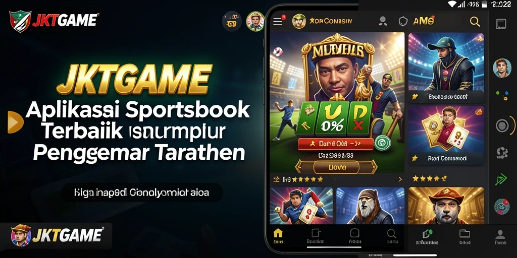Screenshot JKTGAME menampilkan antarmuka taruhan olahraga yang interaktif.