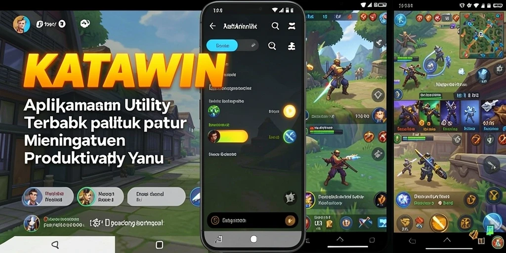 Screenshot utama KATAWIN menampilkan fitur-fitur utama aplikasi Utility.