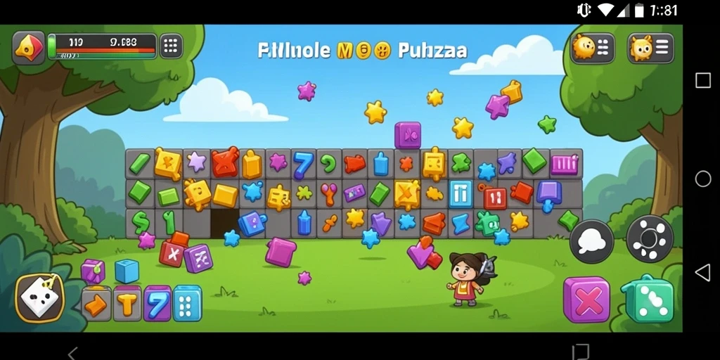 Tampilan gameplay menantang dalam KM789 yang penuh warna.