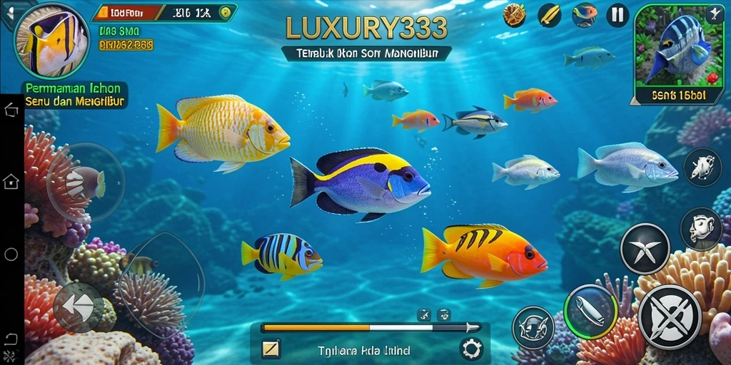 Tampilan gameplay seru Tembak Ikan di LUXURY333.