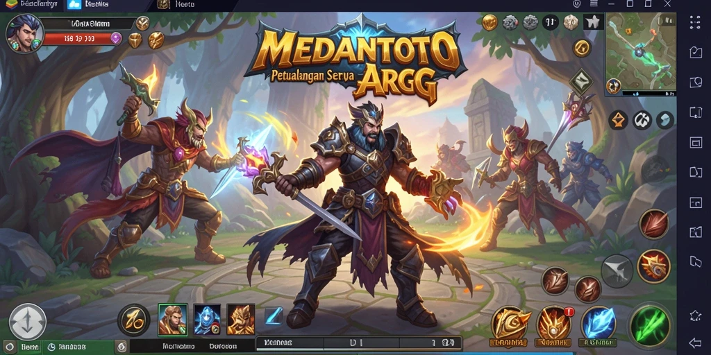 Tangkapan layar MEDANTOTO menampilkan pertempuran seru dalam gameplay ARPG.