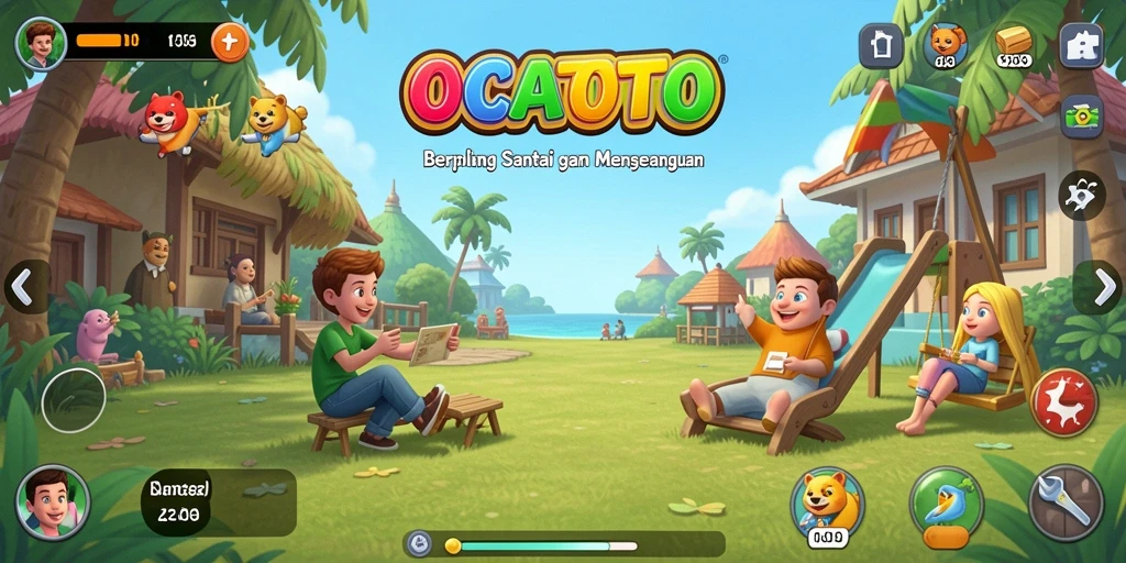 Screenshot gameplay OCATOTO yang menggambarkan keseruan permainan.