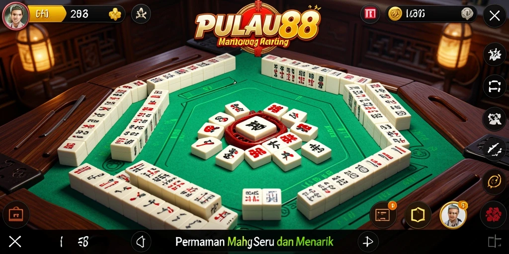 Screenshot PULAU88 menampilkan gameplay Mahjong yang menarik dan seru.