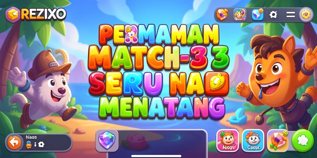 Tampilan gameplay <strong>REZIXO</strong> yang seru dengan elemen colorful.