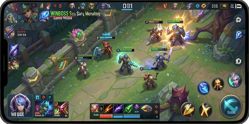 Tampilan aksi seru dalam gameplay <strong>WINBOSS</strong> yang menakjubkan.